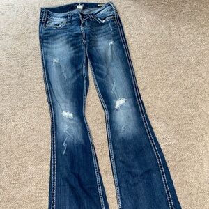 Jeans silver tab 5 pocket with slit at ankle W26 L35